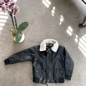 KC Collection Faux Leather Black Boy’s Jacket